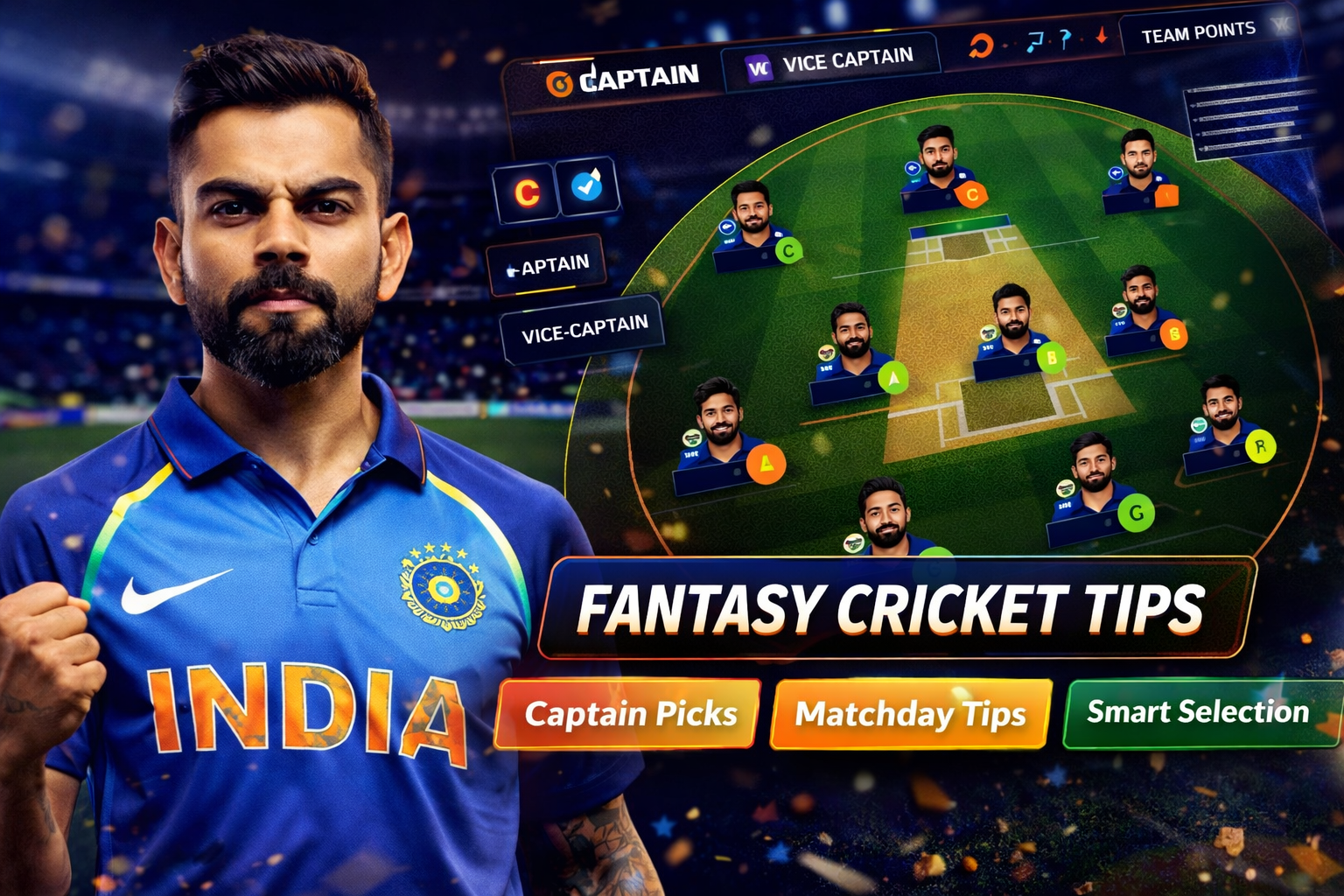 Come Sport Club role based fantasy cricket checklist