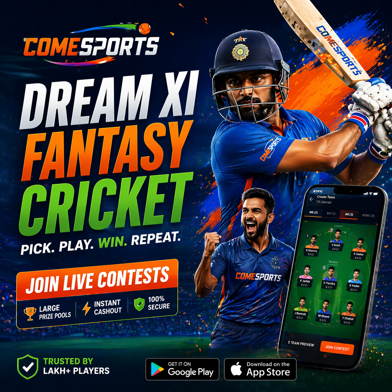 Come Sport Club fantasy sports main visual